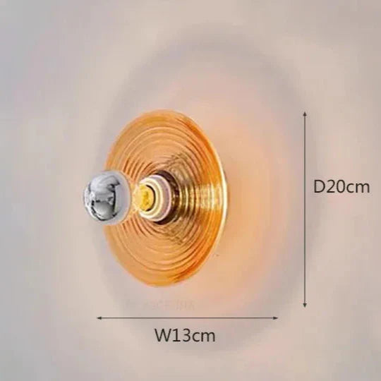 Vintage LED-væglampe i glas