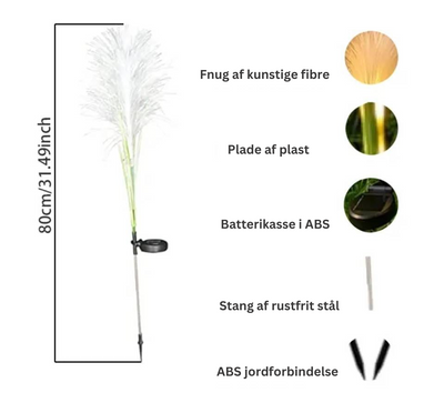 Fibre Reed Solcellelampe – Stemningsfuld Belysning til Dit Udendørsområde