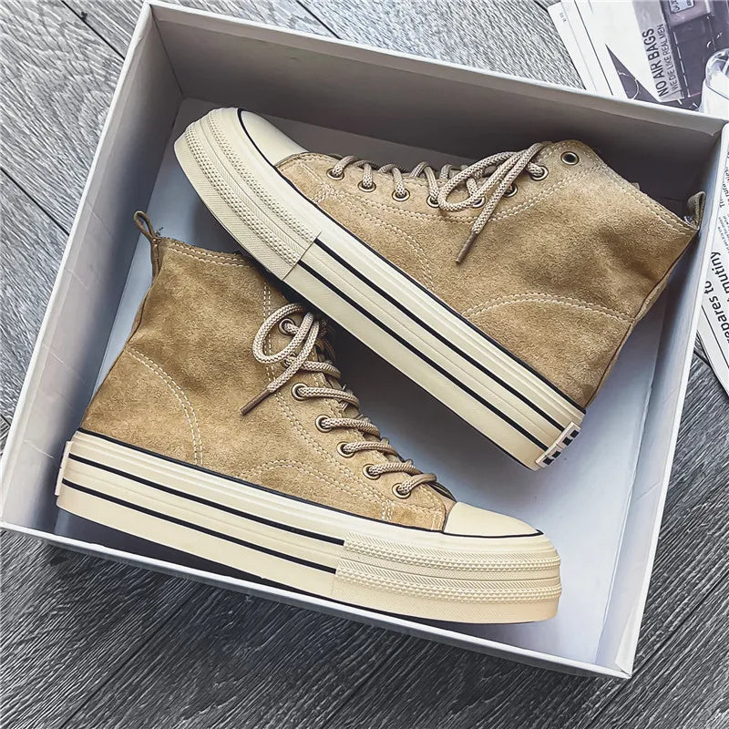 Aurelia Wildleder Platform High Tops – Tidløs Elegance og Komfort