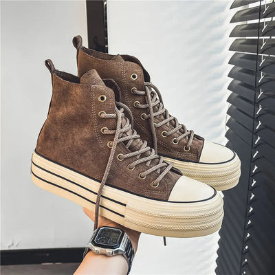 Aurelia Wildleder Platform High Tops – Tidløs Elegance og Komfort