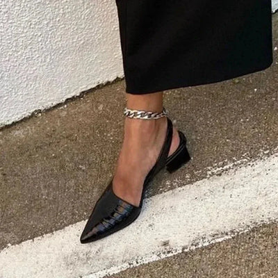 Lara Orthopædiske Croco Pumps – Elegance og Komfort i Perfekt Balance