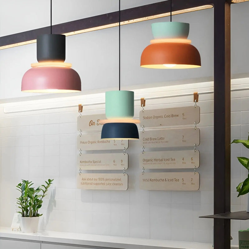 CozyLight Macaron LED-Pendellampe – Stilfuld & Farverig Belysning til Dit Hjem