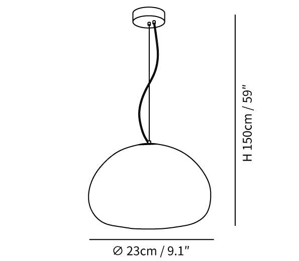 Dampet bolle Husets lys Pendellampe