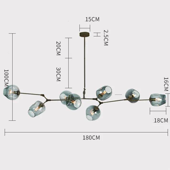 Bifurkation Bobleglas Sputnik-lysekrone