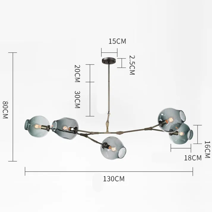 Bifurkation Bobleglas Sputnik-lysekrone