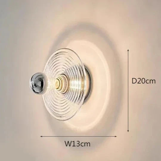 Vintage LED-væglampe i glas